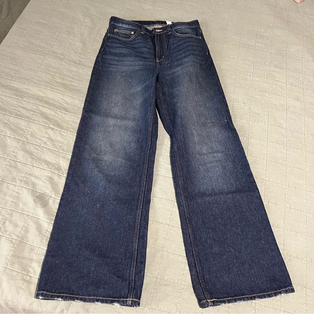 H&M ultra high rise wide leg Jean